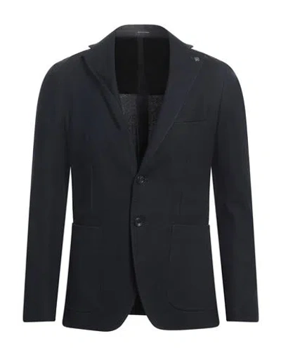 TAGLIATORE TAGLIATORE MAN BLAZER MIDNIGHT BLUE SIZE 36 COTTON