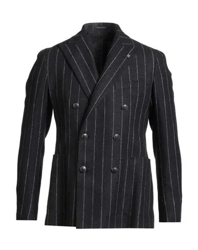 Tagliatore Man Blazer Midnight Blue Size 38 Alpaca Wool, Polyamide, Linen