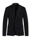 Tagliatore Tailored Blue Wool Blazer With Notched Lapel In Blue