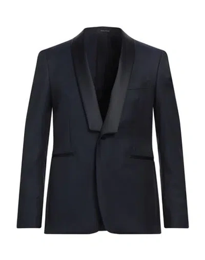 Tagliatore Man Blazer Midnight Blue Size 38 Virgin Wool