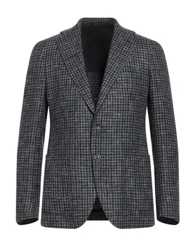 TAGLIATORE TAGLIATORE MAN BLAZER MIDNIGHT BLUE SIZE 38 WOOL, ALPACA WOOL, POLYAMIDE, SILK, LINEN