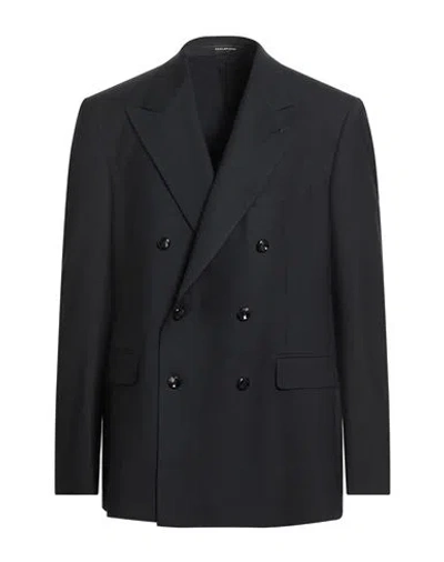 Tagliatore Man Blazer Midnight Blue Size 44 Polyester, Virgin Wool, Elastane