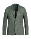 Tagliatore Man Blazer Military Green Size 38 Linen, Cotton