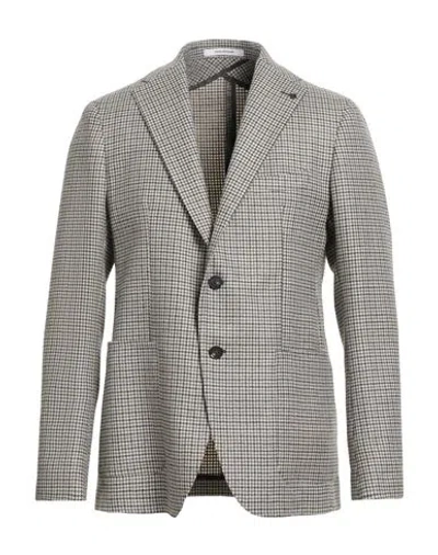 Tagliatore Man Blazer Military Green Size 40 Virgin Wool In Gray