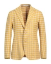 Tagliatore Man Blazer Mustard Size 38 Virgin Wool In Yellow