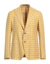 Tagliatore Man Blazer Mustard Size 38 Virgin Wool In Yellow