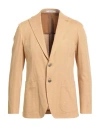 Tagliatore Man Blazer Mustard Size 44 Cotton In Neutral