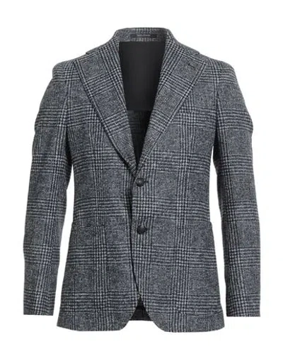 Tagliatore Man Blazer Navy Size 38 Alpaca Wool, Wool, Cotton, Polyamide In Blue