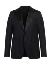 Tagliatore Man Blazer Navy Size 38 Virgin Wool, Elastane In Navy
