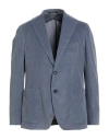 Tagliatore Man Blazer Pastel Blue Size 42 Cotton, Cashmere In Blue