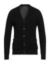 Tagliatore Man Cardigan Black Size 42 Virgin Wool In Black