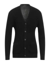 Tagliatore Man Cardigan Black Size 44 Virgin Wool