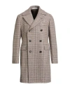 Tagliatore Man Coat Beige Size 42 Virgin Wool, Cashmere In Multi