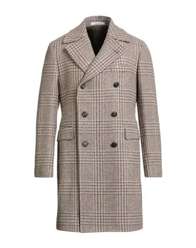 Tagliatore Man Coat Beige Size 42 Virgin Wool, Cashmere In Multi