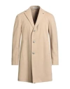 Tagliatore Man Coat Sand Size 44 Virgin Wool, Cashmere In Gold