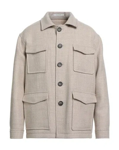 Tagliatore Man Coat Beige Size 44 Virgin Wool In Neutral
