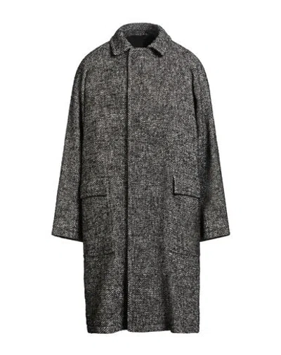 TAGLIATORE TAGLIATORE MAN COAT BLACK SIZE 38 COTTON, WOOL, POLYESTER, SILK, ALPACA WOOL