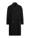 Tagliatore Double-breasted Virgin Wool Coat With Notched Lapel In Black