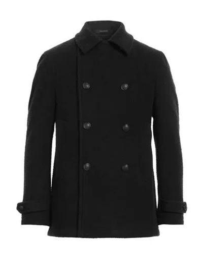Tagliatore Man Coat Black Size 40 Virgin Wool, Polyamide