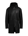 Tagliatore Man Coat Black Size 42 Shearling