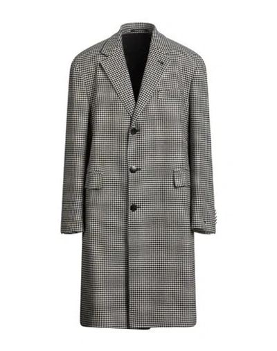 Tagliatore Man Coat Black Size 44 Virgin Wool In Gray