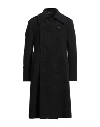 Tagliatore Man Coat Black Size 44 Virgin Wool, Polyamide, Cashmere