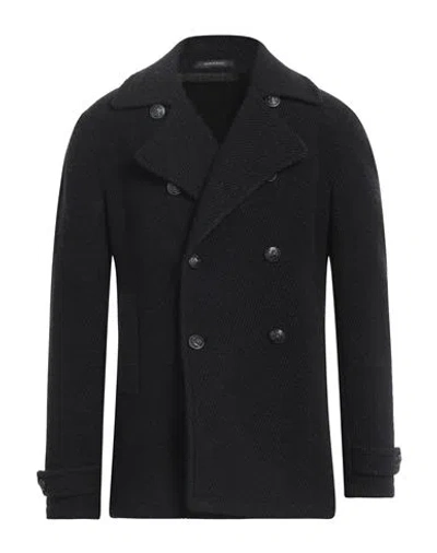 Tagliatore Man Coat Black Size 44 Wool, Polyamide