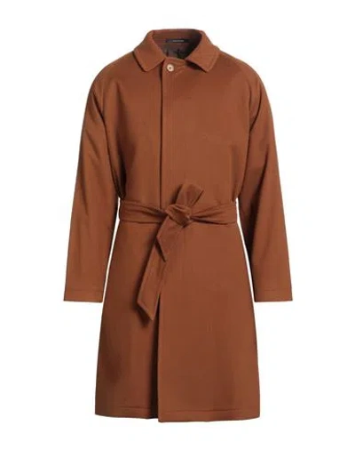 Tagliatore Man Coat Brown Size 38 Virgin Wool, Cashmere