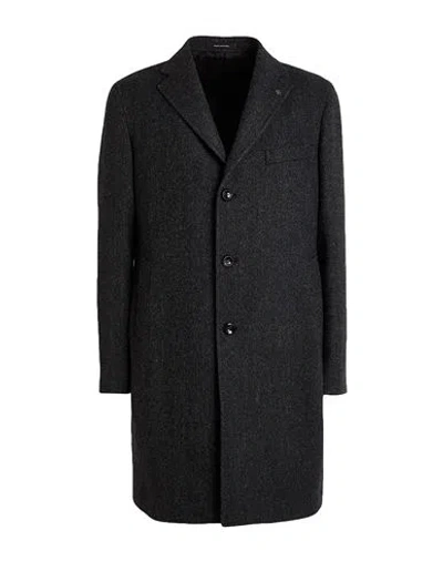 TAGLIATORE TAGLIATORE MAN COAT CHARCOAL SIZE 46 VIRGIN WOOL, CASHMERE