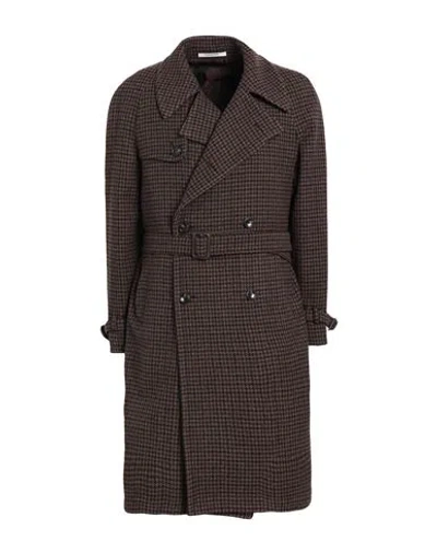 Tagliatore Man Coat Dark Brown Size 38 Virgin Wool, Cashmere