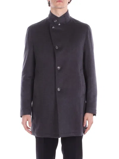 Tagliatore Man Coat Gordon 350001 G5053 Anthracite Jacket In Black
