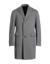 Tagliatore Man Coat Grey Size 38 Cashmere In Gray