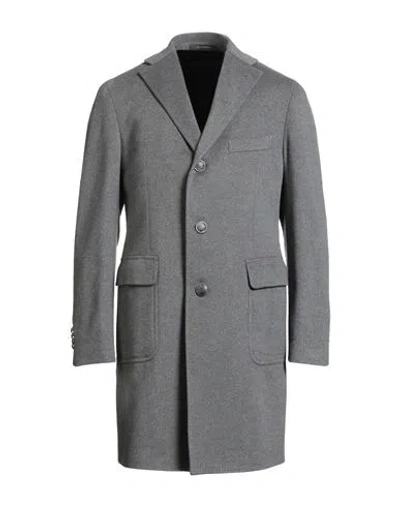 Tagliatore Man Coat Grey Size 38 Cashmere In Gray
