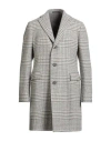Tagliatore Man Coat Grey Size 38 Virgin Wool, Cashmere In Gray