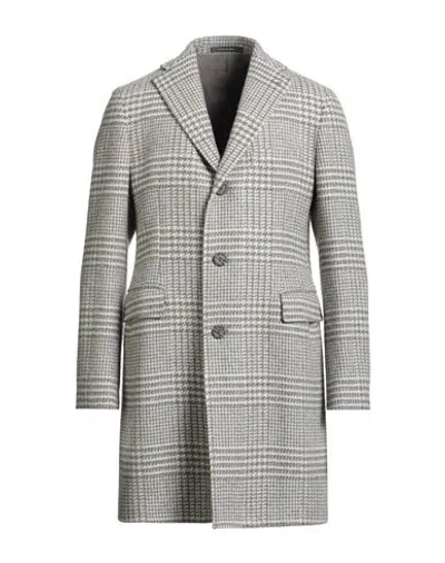 Tagliatore Man Coat Grey Size 38 Virgin Wool, Cashmere In Gray