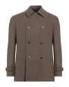 Tagliatore Man Coat Khaki Size 44 Virgin Wool, Polyamide, Cashmere In Beige