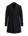 Tagliatore Man Coat Midnight Blue Size 40 Virgin Wool, Cotton, Polyamide In Black