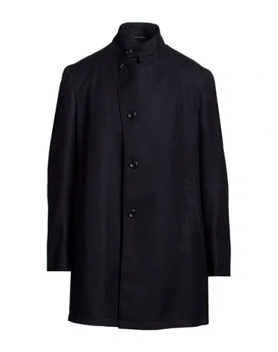 Tagliatore Man Coat Midnight Blue Size 44 Virgin Wool