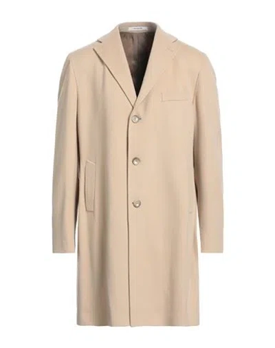 Tagliatore Man Coat Sand Size 44 Virgin Wool, Cashmere In Neutral