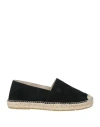 Tagliatore Man Espadrilles Black Size 7 Leather