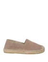 Tagliatore Man Espadrilles Light Brown Size 9 Leather In Beige