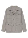 Tagliatore Button-down Jacket In Gray