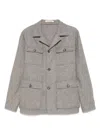 Tagliatore Button-down Jacket In Gray