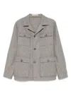 Tagliatore Button-down Jacket In Gray