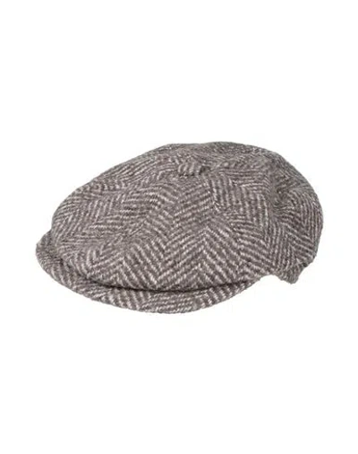 Tagliatore Man Hat Grey Size 7 ⅛ Wool, Acrylic, Polyester, Polyamide In Gray