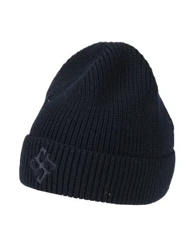 Tagliatore Man Hat Midnight Blue Size Onesize Merino Wool