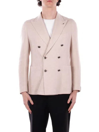 Tagliatore Man Jacket 1smj20k360029 A3346 Beige In Gray