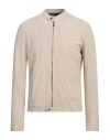 Tagliatore Man Jacket Beige Size 46 Lambskin In Beige