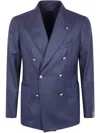 Tagliatore Men's Button Detail Jacket Pockets In Blue