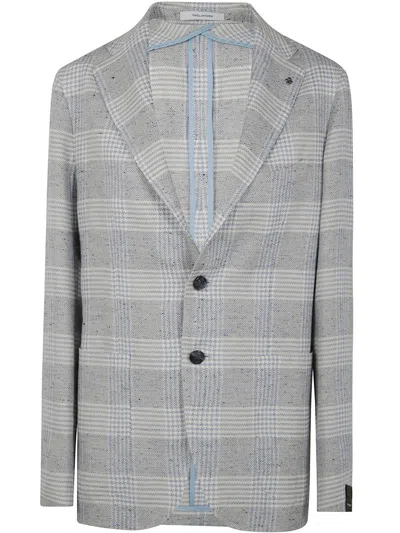 Tagliatore Men's Man Jacket In Clear Blue